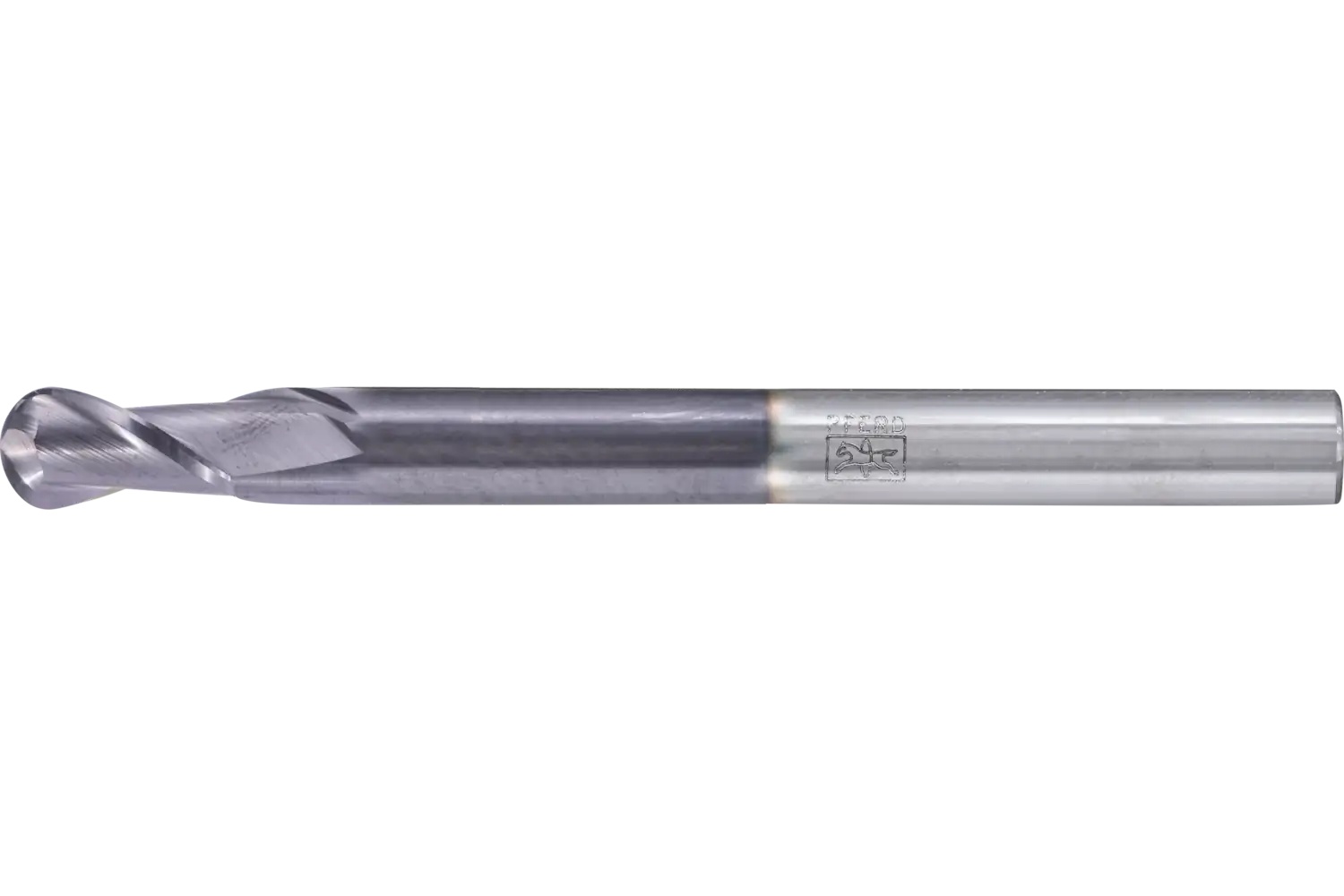 Picture of Pferd Ball Nose End Mill, 2 flutes, 3/8" Dia, 3/4" APMX, 4" OAL, cylindrical shank